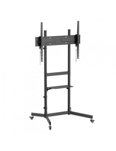 Cromad Soporte de Suelo con Ruedas para TV 55"-100" - Bloqueo de Ruedas - Bandeja Multiusos - Peso Max 70Kg - VESA 800X600mm