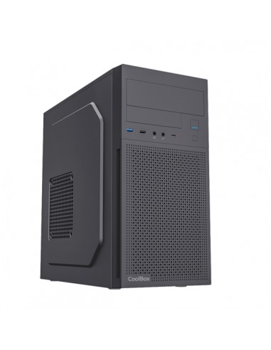 Coolbox M680 Caja Torre MicroATX - TamaÃ±o Disco Soportado 3.5"-2.5" - USB-C-USB-A 3.2-USB-A 2.0 y Audio - Fuente de