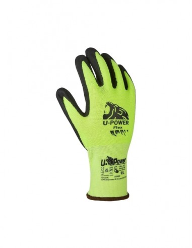 Upower Flex Guantes de Trabajo con Destreza y Flexibilidad - Talla 9 - Dorso Elastico Transpirable-Palma Resistente