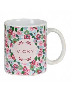 Safta Vmb Rosebloom Taza Ceramica de 350ml - Color Blanco