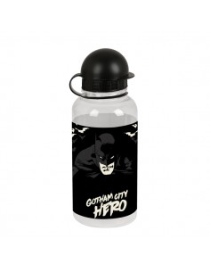 Safta Batman Hero Botella de 500ml - PVC sin BPA - Cierre Hermetico a Presion - Valvula de Salida de Agua - Tapon Roscado -