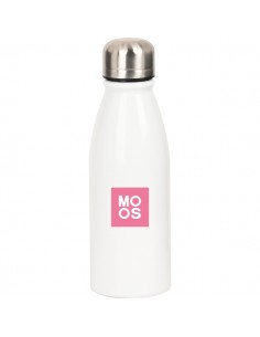 Safta Moos Passion Botella Metalica de 500ml - 60x240mm - Color Blanco