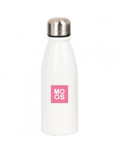 Safta Moos Passion Botella Metalica de 500ml - 60x240mm - Color Blanco