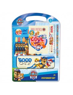 Safta Paw Patrol Cool Pack Escolar con Plumier Metalico - Lapiz - 4 Rotuladores - Regla 15cm - Sacapuntas - Goma - Libreta A4