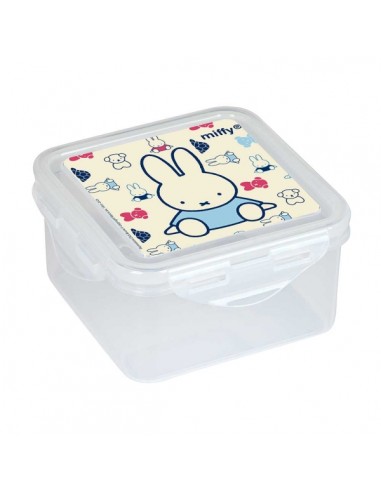 Safta Miffy Buddy Fiambrera de 1.27L - PVC sin BPA - Cierre Hermetico a Presion - 130x130x75mm - Color Transparente