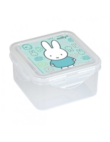Safta Miffy Friends Fiambrera de 1.27L - PVC sin BPA - Cierre Hermetico a Presion - 130x130x75mm - Color Transparente