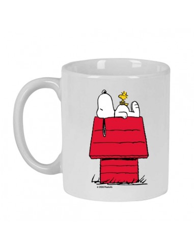 Safta Snoopy Taza Ceramica de 350ml - 80x80x95mm - Color Blanco