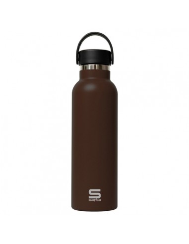 Safta Botella Termo de 600ml - Acero Inoxidable - Asa Superior - Color Marron