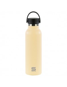 Safta Botella Termo de 600ml - Acero Inoxidable - Asa Superior - Color Arena