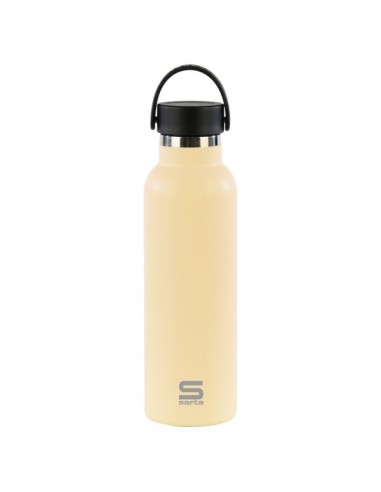 Safta Botella Termo de 600ml - Acero Inoxidable - Asa Superior - Color Arena