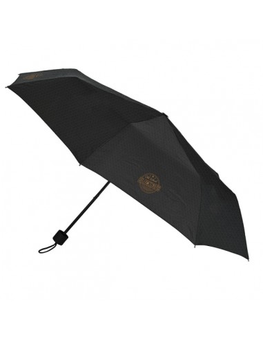 Safta Blackfit8 Old School Paraguas Manual de 98cm - 8 Paneles - Asa y Punta de PVC - Poliester - Nervios de Acero de 8mm -