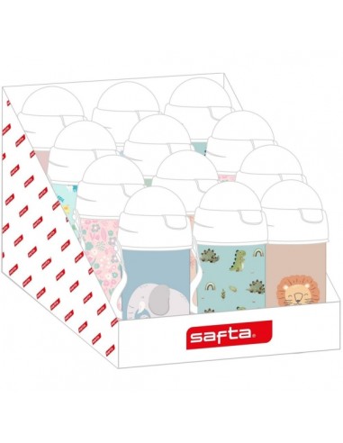 Safta Expositor con 12 Botellas - PVC sin BPA - 315x195x235mm - Colores Surtidos