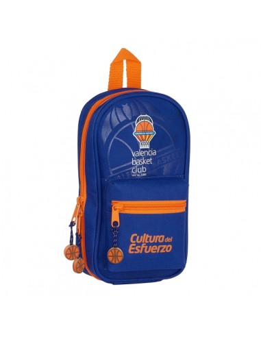 Safta Valencia Basket Plumier Mochila Vacio - Portatodos con Red - Cremallera Doble - Bolsillo Frontal - Asa Superior -