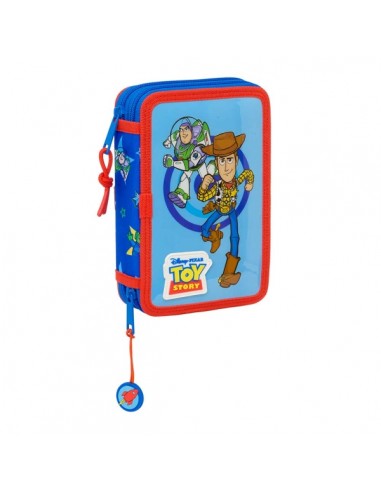 Safta Toy Story Good Vibes Plumier de 2 Pisos - 29 Piezas - 1L - Goma - Lapiz - Boligrafos - Sacapuntas - 10 Colores - 14