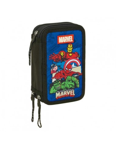 Safta Avengers Plumier de 3 Pisos - 37 Piezas - 1.3L - Goma - Lapiz - Boligrafos - Sacapuntas - Reglas - 16 Colores - 14