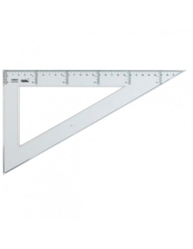 Safta Cristal Cartabon de 30cm - Plastico Transparente - Graduacion Impresa - Biselado - Color Transparente
