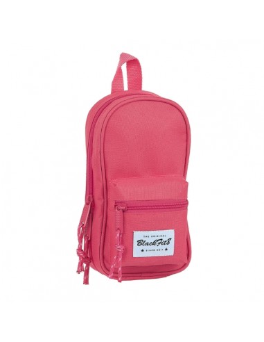 Safta Blackfit8 Fresa Plumier Mochila Vacio - 4 Compartimentos Internos - Cremallera Doble - Bolsillo Frontal - Asa Superior