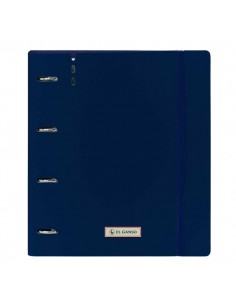 Safta el Ganso Eclipse Carpeta con 4 Anillas 35mm - Tapas de PP Foam - Recambio 100 Hojas - Cierre Elastico - Ranura para