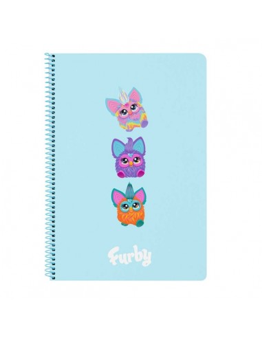 Safta Furby Cuaderno Espiral - Formato Folio - 80 Hojas Cuadriculas de 80g m2 - Tapas Duras Glasofonadas - Espiral de 62