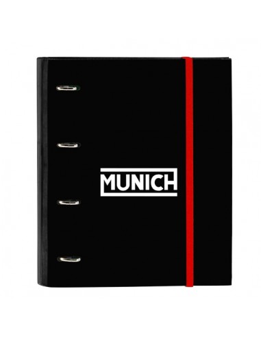 Safta Munich Vulcan Carpeta con 4 Anillas 35mm - Tapas Duras Forradas - Recambio 100 Hojas - Cuadriculas 5x5mm - Cierre