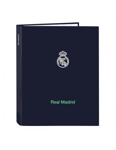 Safta Real Madrid 2Â-Equipacion 25 26 Carpeta con 4 Anillas 25mm - Tapas Duras Forradas - Formato Folio - Elegante -