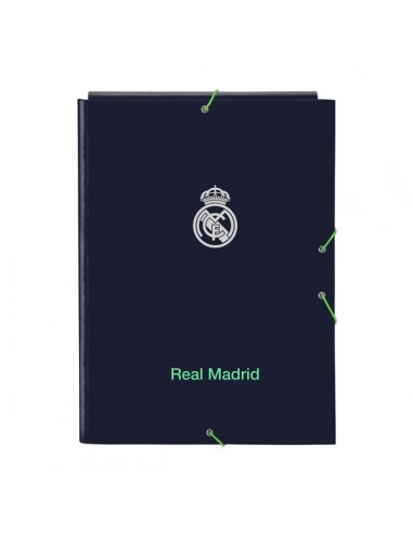 Safta Real Madrid 2Â-Equipacion 25 26 Carpeta con 3 Solapas - Tapas Duras Forradas - Cierre con Gomas - Estilo Deportivo -