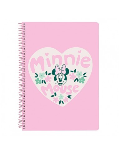 Safta Minnie Mouse Minty Libreta con Espiral - Formato Cuarto - 80 Hojas de Papel 80g m2 - Cuadriculas 4x4mm - Tapas Duras