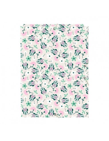 Safta Minnie Mouse Minty Carpeta con 3 Solapas - Tapas Duras Forradas - Cierre con Gomas - Formato Folio - 260x25x335mm -