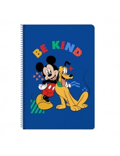 Safta Mickey Mouse Today Libreta con Espiral - Formato Folio - 80 Hojas de Papel 80g m2 - Cuadriculas 4x4mm - Tapas Duras