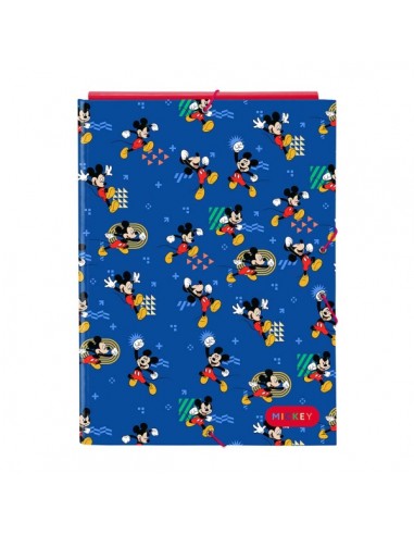Safta Mickey Mouse Today Carpeta con 3 Solapas - Tapas Duras Forradas - Cierre con Gomas - 260x25x335mm - Color Azul