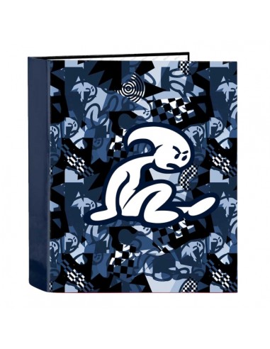 Safta el NiÃ±o Navy Carpeta con 4 Anillas 40mm - Tapas Duras Forradas - Resistente - 270x60x330mm - Color Azul Marino