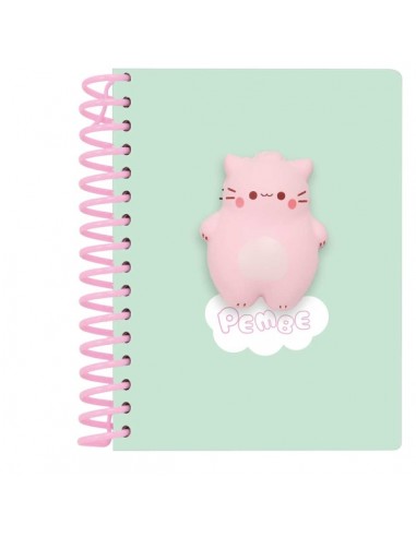 Safta Pembe The Pink Cat Bloc de Notas con Anillas - Frontal Antiestres - 135x19x179mm - Color Menta