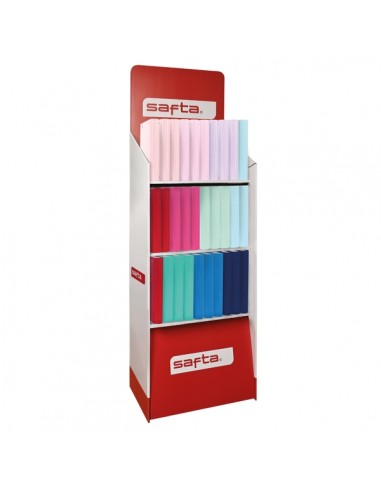 Safta Expositor de Papeleria - Capacidad de 335.4 Litros - 600x380x1900mm - Colores Surtidos