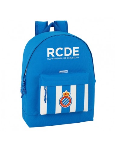 Safta RCD Espanyol Mochila - Bolsillo Frontal - Hombreras Acolchadas - Doble Tirador en Cremallera - Asa Superior - 21L -