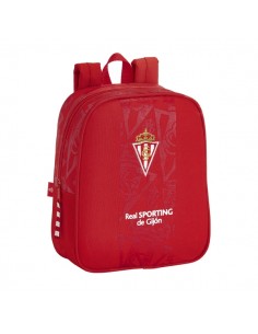Safta Real Sporting de Gijon Corporativa Mochila Guarderia - Adaptable a Carro - Tarjeta de Identificacion - Asa de Mano - 6L