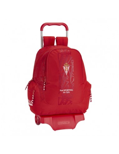 Safta Real Sporting de Gijon Corporativa Mochila con Carro - Cremallera - 2 Compartimentos - Tirador Doble - Asa Superior -