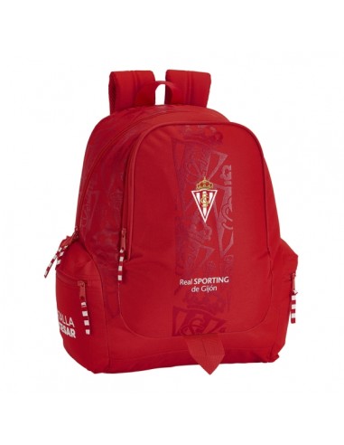 Safta Real Sporting de Gijon Corporativa Mochila Adaptable a Carro - Bolsillos Laterales - 2 Compartimentos - Hombreras
