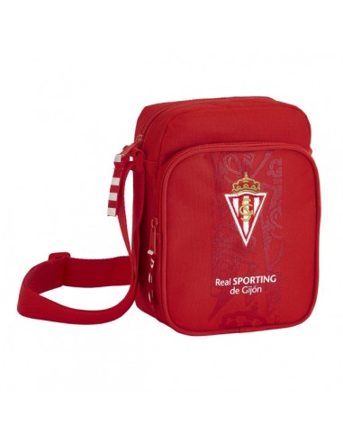 Safta Real Sporting de Gijon Corporativa Bandolera - Cremallera - Bolsillo Frontal - Bandolera Ajustable - Compartimento