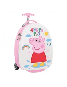 Safta Peppa Pig Ice Cream Maleta Trolley Infantil 16â - Interior con Bolsillo - Ruedas Resistentes - Cintas con Cierre