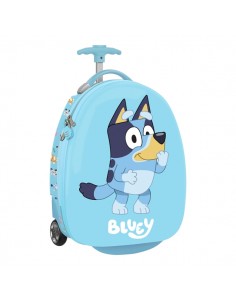 Safta Bluey Maleta Trolley Infantil 16â - Interior Forrado - Bolsillo de Red - Ruedas Dobles - Cintas con PVC - Material