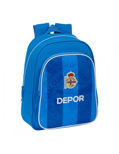 Safta Real Deportivo de la CoruÃ±a Mochila Infantil - Adaptable a Carro - Portabotellas - Hombreras Ergonomicas - Bolsillo