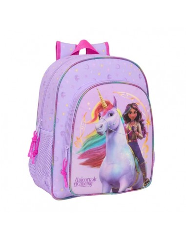 Safta Unicorn Academy Mochila - Adaptable a Carro - Portabotellas - Doble Tirador en Cremallera - Hombreras Ergonomicas - Asa