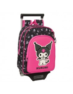 Safta Kuromi Mochila con Carro - Portabotellas - Hombreras Acolchadas - Bolsillo Frontal - Asa Superior - Mochila Extraible -