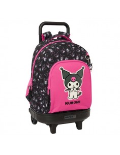 Safta Kuromi Mochila con Carro - Extraible - Bolsillo Frontal - Portabotellas - Tirador Doble - Asa y Hombreras Acolchadas -