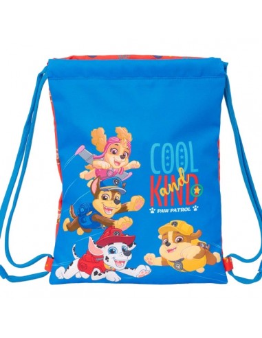 Safta Paw Patrol Cool Saco Plano - Bolsillo con Cremallera - Cierre con Cordones - 3L - 260x10x340mm - Color Azul
