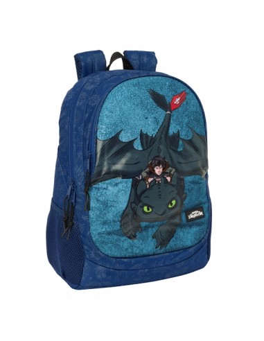 Safta Como Entrenar a Tu Dragon Mochila Adaptable a Carro - Portabotellas - Doble Tirador en Cremalleras - Hombreras