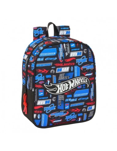 Safta Hot Wheels Mochila Guarderia - Adaptable a Carro - Cremallera - Tarjeta de Identificacion - Asa de Mano Superior - 6L -