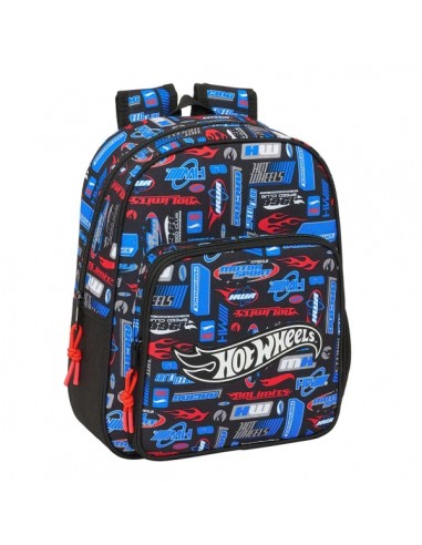Safta Hot Wheels Mochila Infantil - Portabotellas - Hombreras Acolchadas - Bolsillo Frontal - Asa de Mano Superior - 9L -
