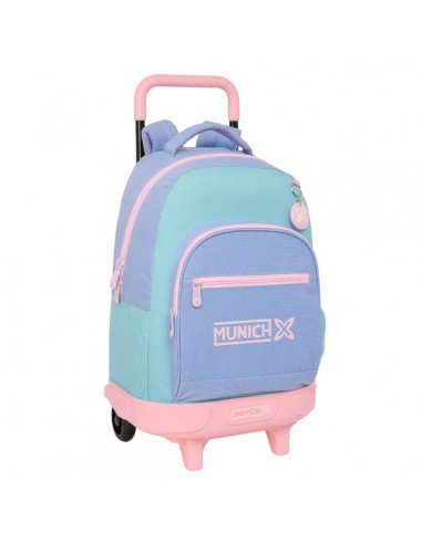 Safta Munich Mellow Mochila con Carro - Extraible - Bolsillo Frontal - Portabotellas - Tirador Doble - Hombreras Acolchadas -