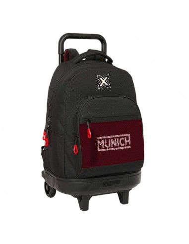 Safta Munich Vulcan Mochila con Carro - 33L - Bolsillo Frontal - Portabotellas - Hombreras Acolchadas - Asa Acolchada -